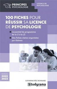 100 fiches pour réussir sa licence de Psychologie (Ed. 2022/2023)
